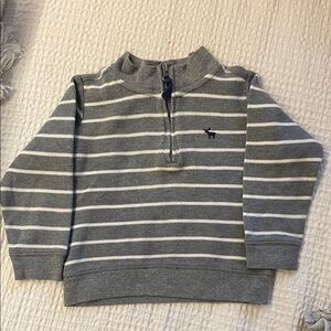 Carter's Gray and White Striped Sweater